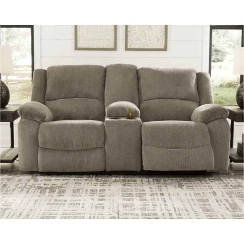 7650594 Ashley Furniture Draycoll Dbl Recl Loveseat W/console