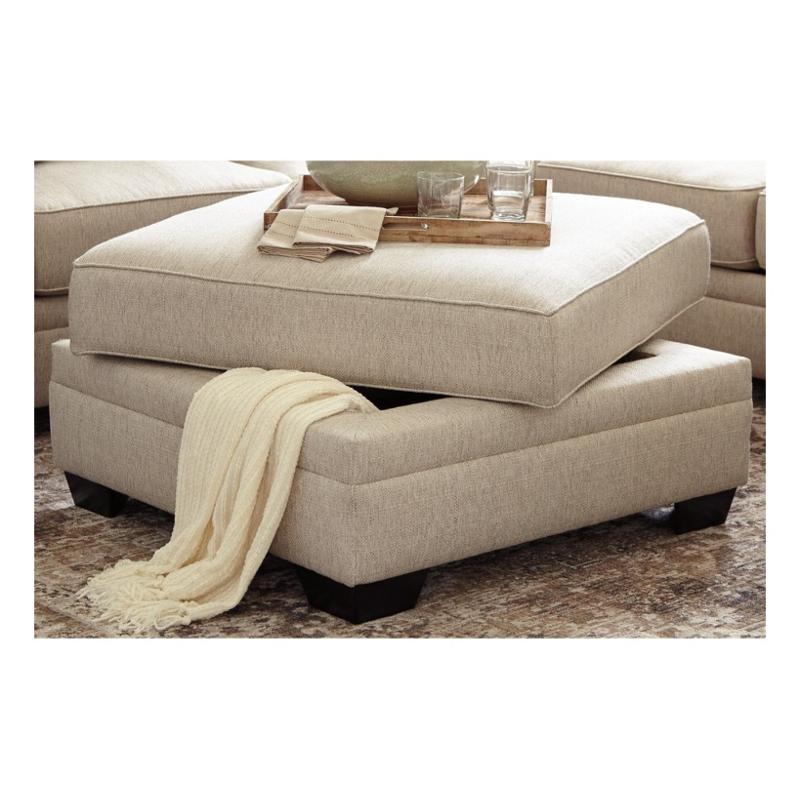 5252111 Ashley Furniture Luxora Bisque Ottoman With Storage