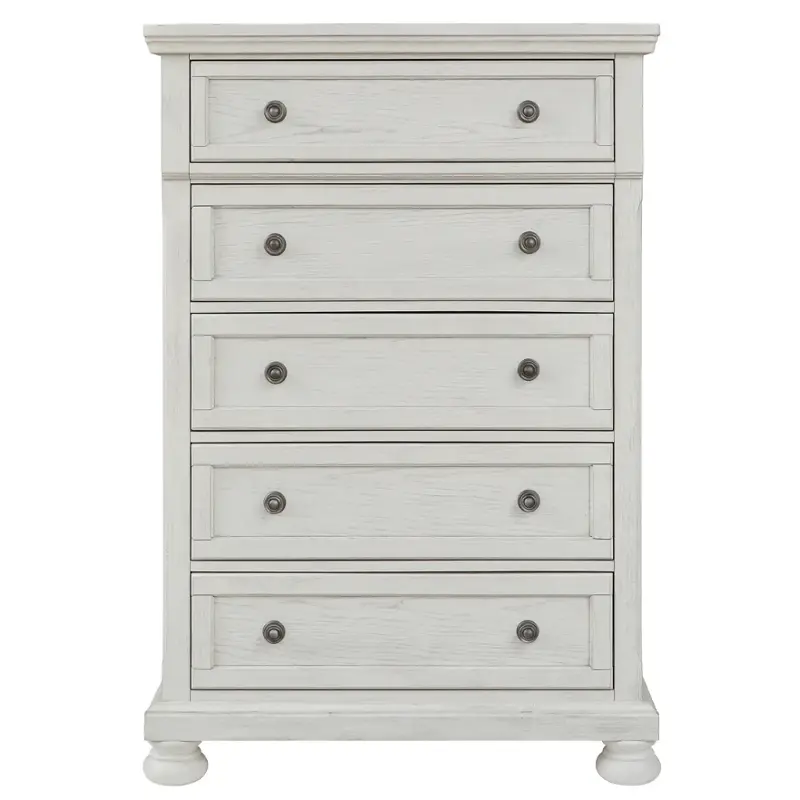 Braunter Chest of Drawers - Aged White (B792-46-SI)