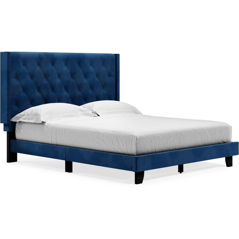 B089 182 Ashley Furniture Vintasso Bed, Rolled Upholstered Headboard
