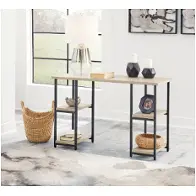 オフィス家具 dwe H211-27 Ashley Furniture Waylowe Home Office Desk (double Shelf)
