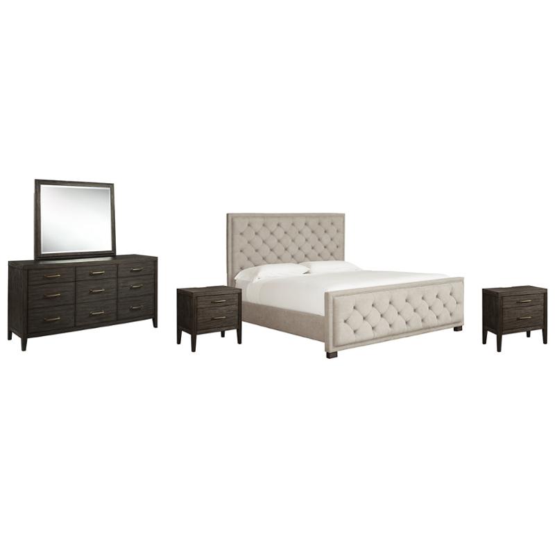 ASHLEYヴィンテージ風キャビネットVennilux 海外定価 約5万円相当 Ashley Kanwyn 5-Piece King Storage Bedroom Set in Whitewash