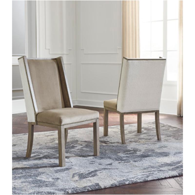 Ashley furniture upholstered online dining chairs