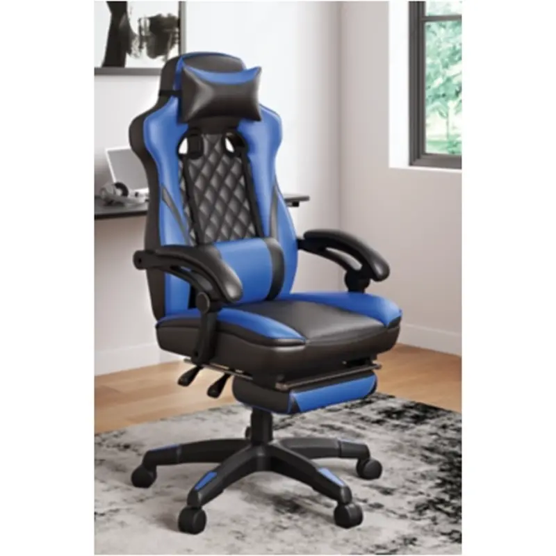 H400-06a Ashley Furniture Swivel Desk Chair - Blue And Black