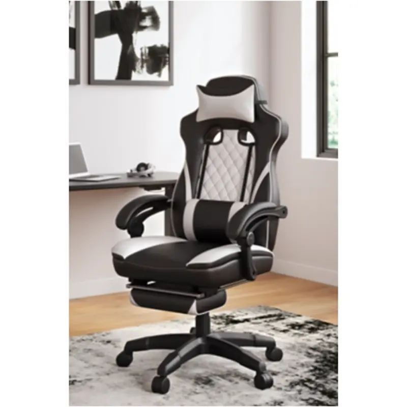 H400-07a Ashley Furniture Swivel Desk Chair - White And Black