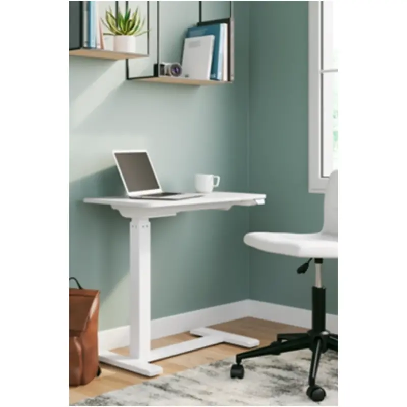 H400-212 Ashley Furniture Adjustable Height Side Desk (white)