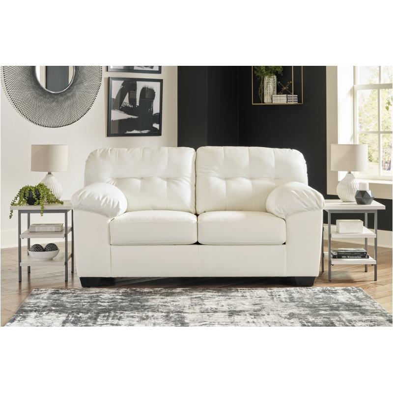 5970335 Ashley Furniture Donlen White Loveseat