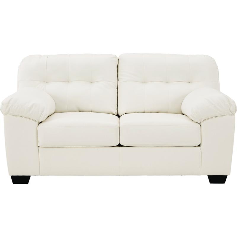 5970335 Ashley Furniture Donlen - White Loveseat