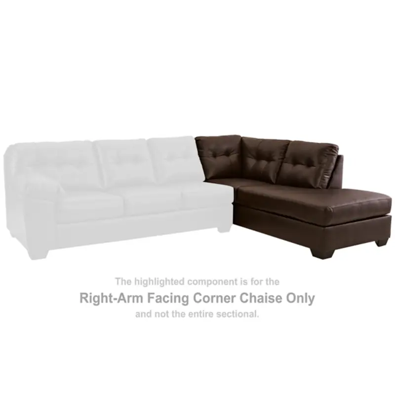 5970417 Ashley Furniture Donlen - Chocolate Raf Corner Chaise