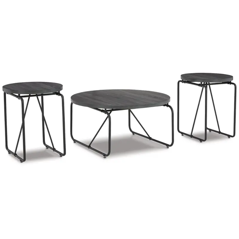 T006-13 Ashley Furniture Garvine Living Room Furniture Occasional Table Set