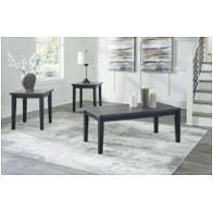 T026-13 Ashley Furniture Garvine Living Room Furniture Occasional Table Set