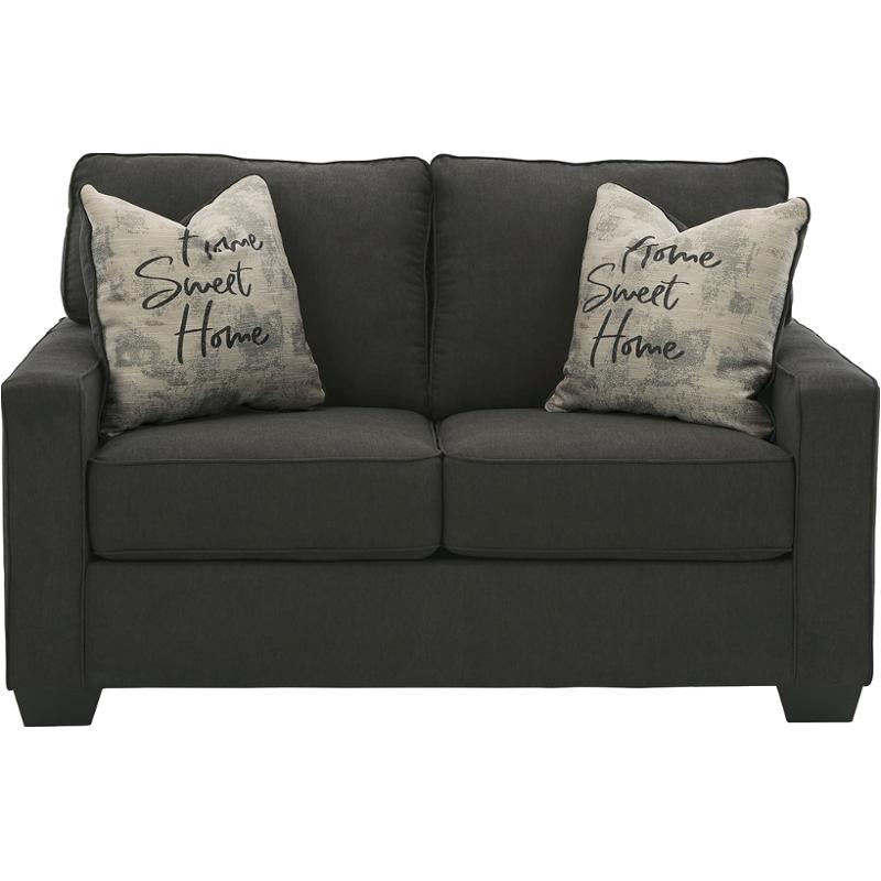 5900535 Ashley Furniture Lucina Charcoal Loveseat Charcoal
