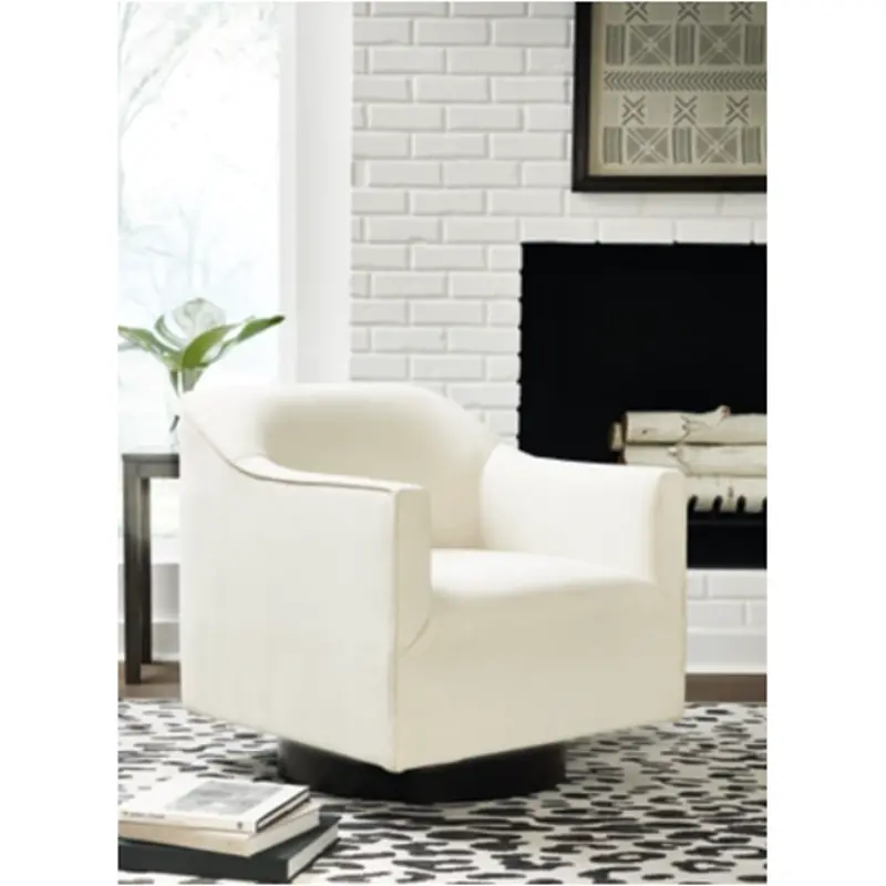 A3000341 Ashley Furniture Phantasm Swivel Accent Chair - Chalk