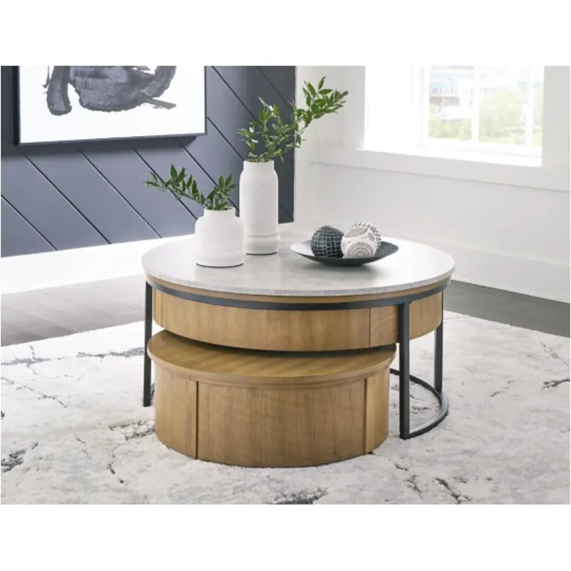 その他 Retold fortune T964-8 Ashley Furniture Fridley Nesting Cocktail Tables (2/cn)