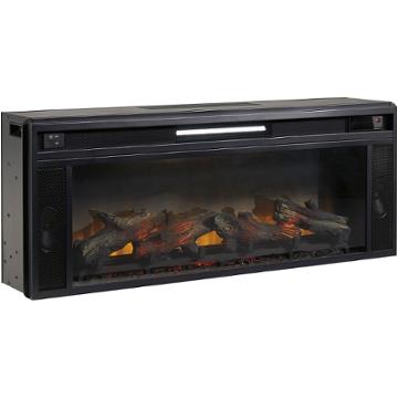 W100-12 Ashley Furniture Entertainment Accessories - Black Home Entertainment Furniture Fireplace
