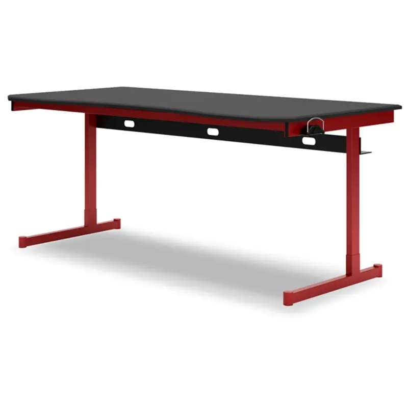 H400-427 Ashley Furniture Home Office Desk - Red And Black