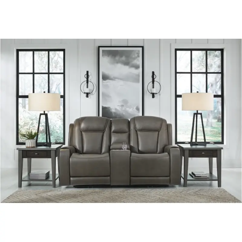 1180818 Ashley Furniture Card Player - Smoke Living Room Furniture Loveseat