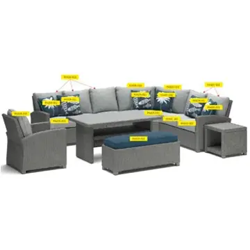 Pa439-002 Ashley Furniture Naples Beach Outdoor Furniture Patio Seating