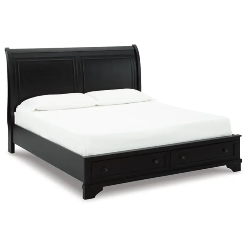 ◆ぽんきち◆ B739-78-176s-197 Ashley Furniture King Sleigh Bed With Storage