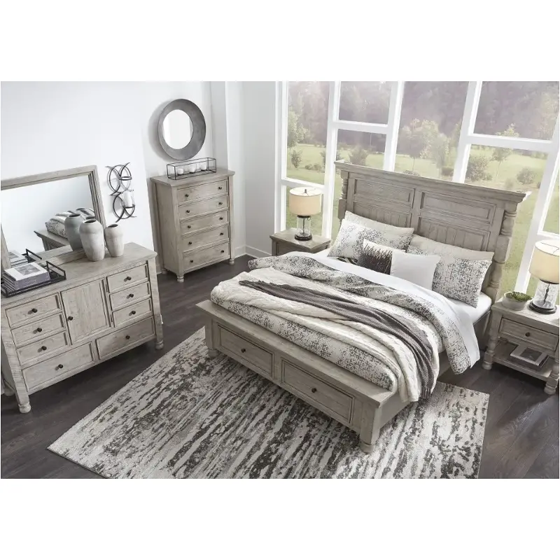 B816-71 Ashley Furniture Harrastone Queen Storage Bed