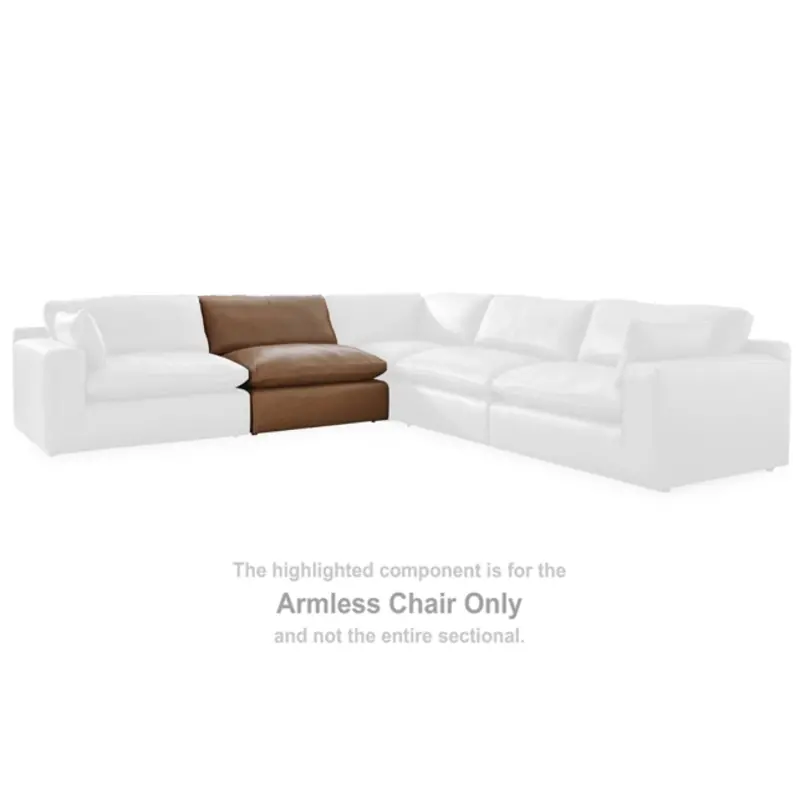 3090146 Ashley Furniture 30901 - Caramel Armless Chair - Caramel