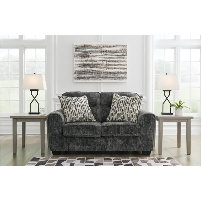 5050435 Ashley Furniture Lonoke - Gunmetal Living Room Furniture Loveseat