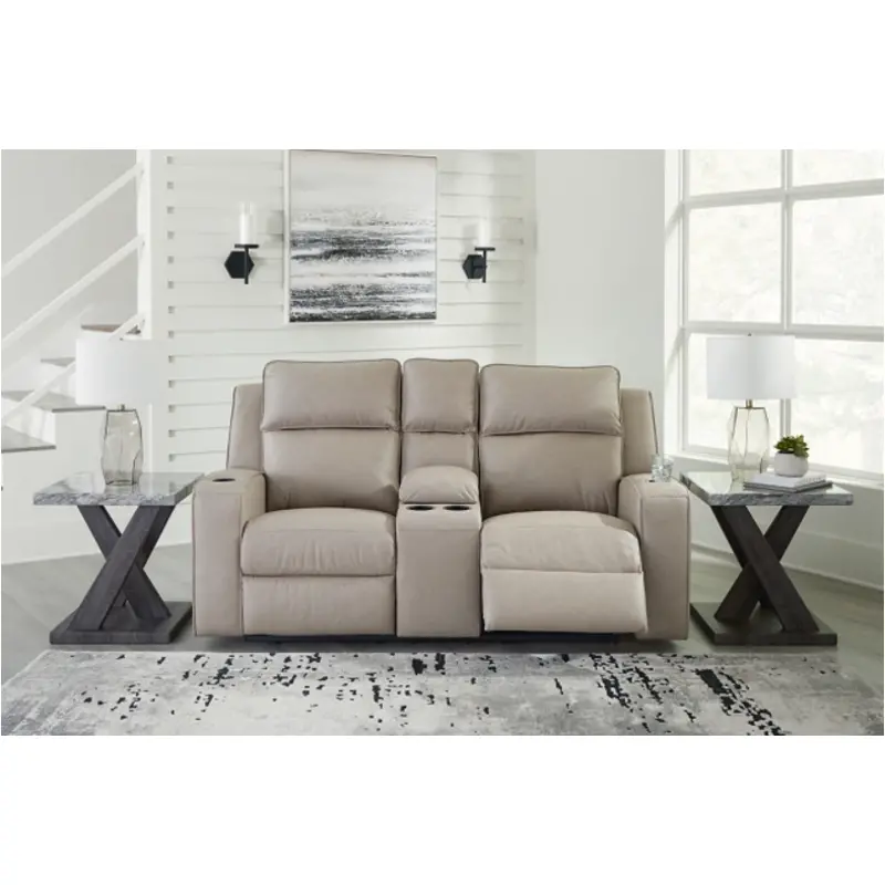 6330794 Ashley Furniture Reclining Loveseat With Console - Pebble