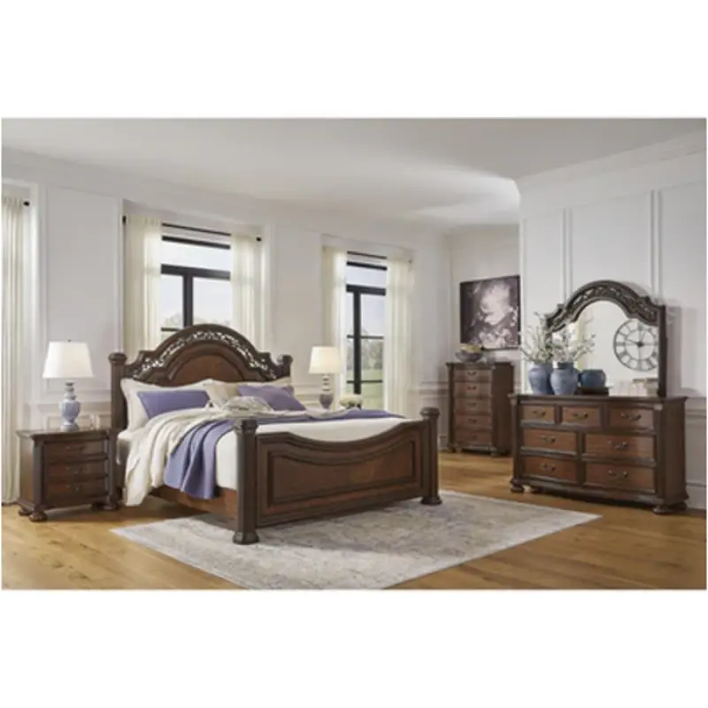 B764-72 Ashley Furniture Lavinton King Poster Bed