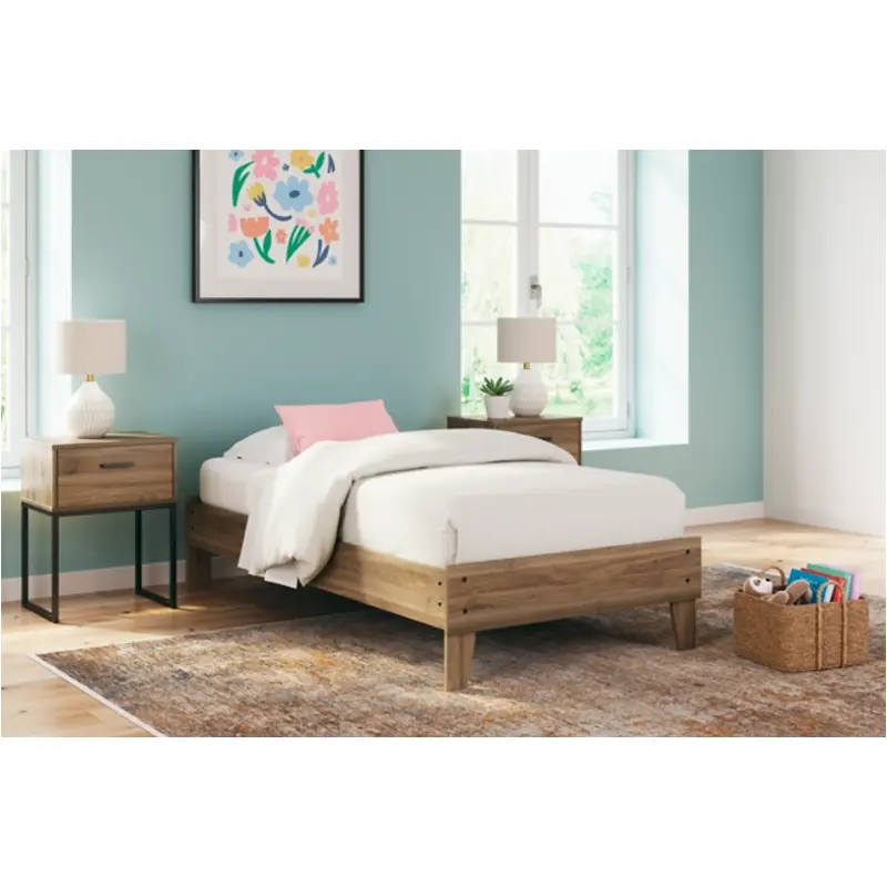 Eb1866-155 Ashley Furniture Deanlow Twin Platform Panel Bed