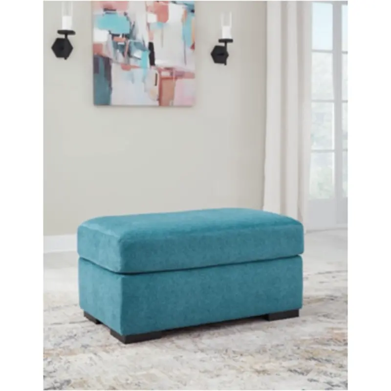 6750714 Ashley Furniture Keerwick - Teal Ottoman