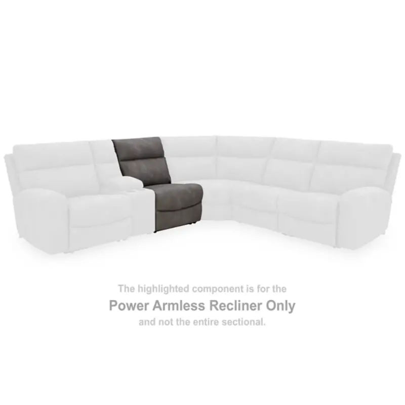 6100331 Ashley Furniture Power Armless Recliner - Slate