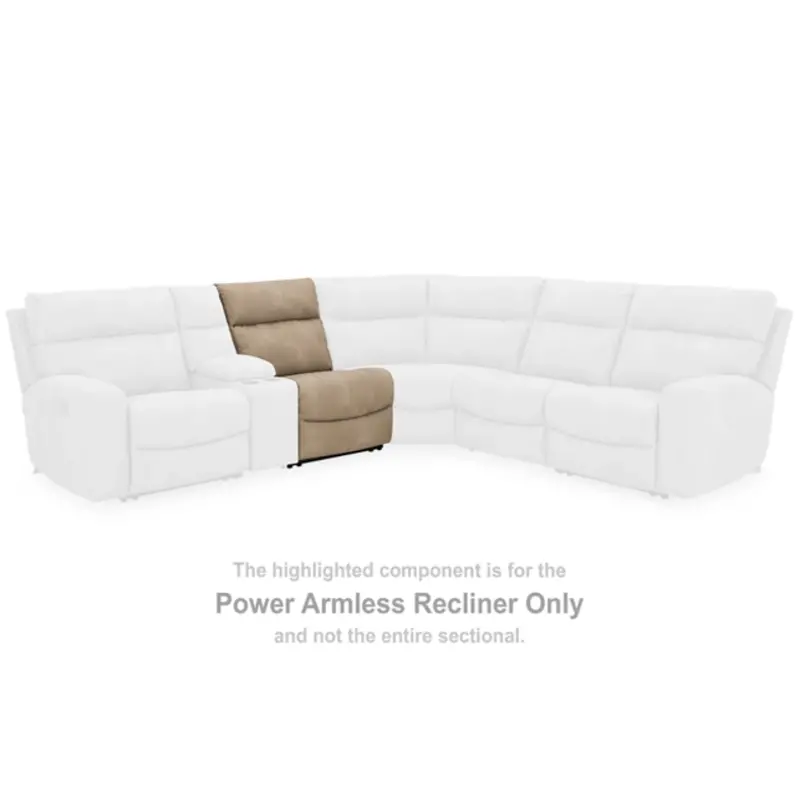 6100431 Ashley Furniture Power Armless Recliner - Sand