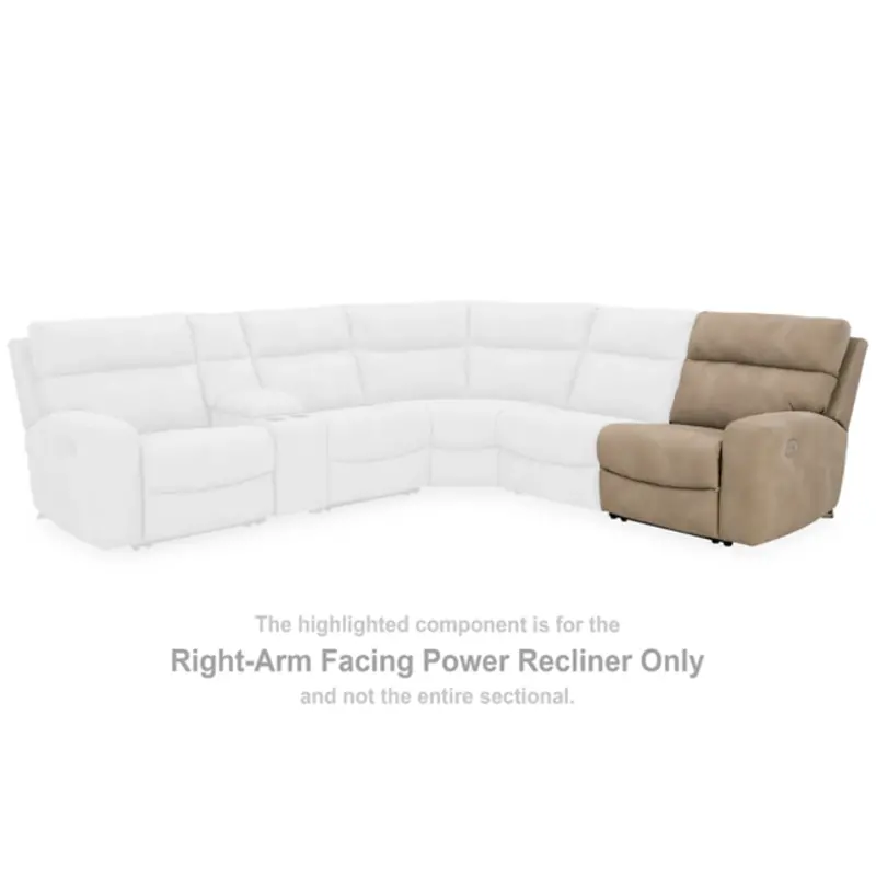 6100462 Ashley Furniture Right-arm Facing Power Recliner - Sand