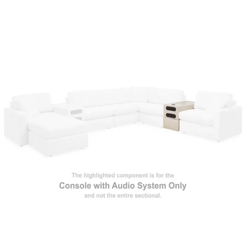 9210327 Ashley Furniture Console With Audio System - Oyster