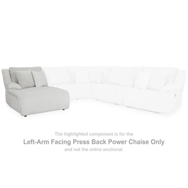 9270679 Ashley Furniture Laf Press Back Power Chaise - Alloy