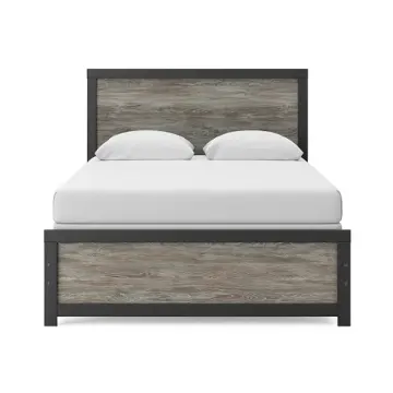 Pcb1118 Queen Bed Ashley Furniture Broachmyn - Black Gray Bedroom Furniture Bed