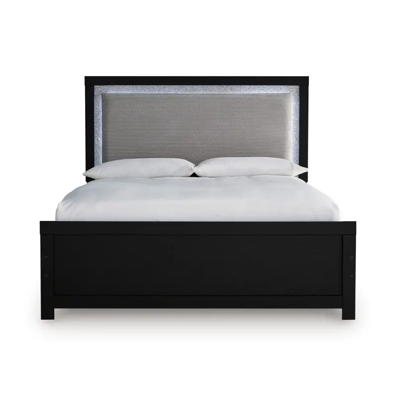 Pcb1115-87 Ashley Furniture Maeling - Black Bedroom Furniture Bed