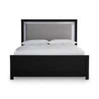 Pcb1115-87 Ashley Furniture Maeling - Black Bedroom Furniture Bed