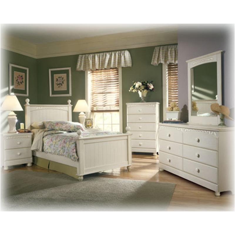 B213-52 Ashley Furniture Twin Poster Hdbd Cream Cottage