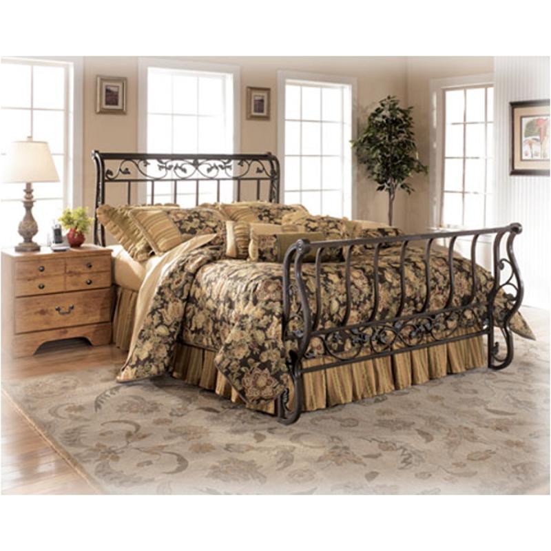 B219 56 Ashley Furniture King Cal, Bittersweet King Sleigh Bed With Storage