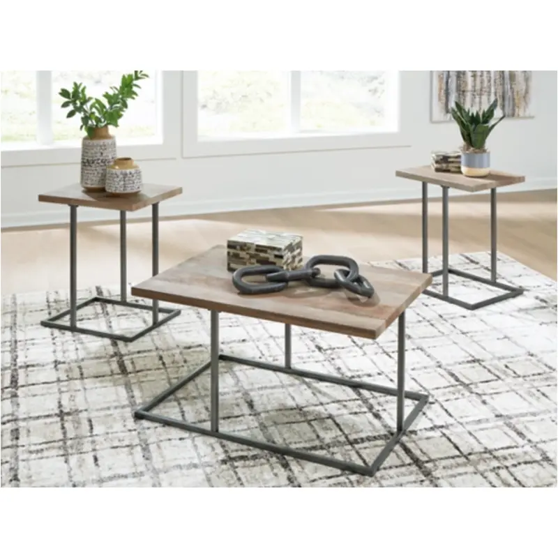 T147-13 Ashley Furniture Albreane Living Room Furniture Occasional Table Set