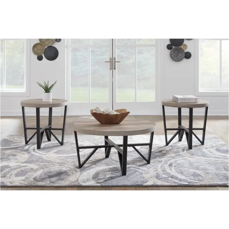 T235-13 Ashley Furniture Deanlee Living Room Furniture Occasional Table Set