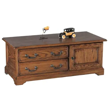 141c Winners Only Furniture Heritage - Dark Oak Living Room Furniture Cocktail Table