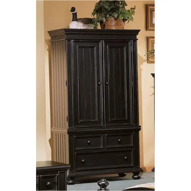 Be1008ab-t Winners Only Furniture Cape Cod - Ebony Bedroom Furniture Armoire
