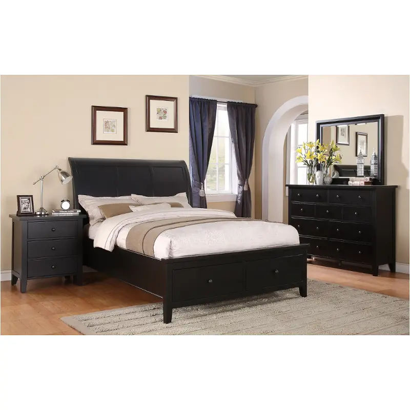 Bve2001qs-h Winners Only Furniture Vintage - Ebony Bedroom Furniture Bed