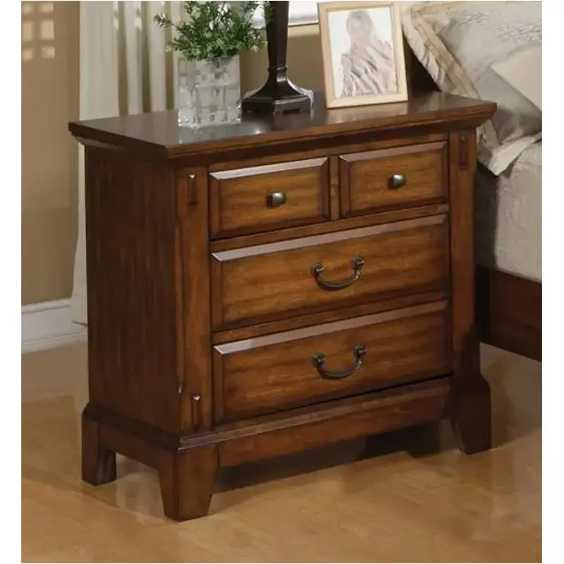 Bz1005 Winners Only Furniture Zahara - Medium Oak Bedroom Furniture Nightstand