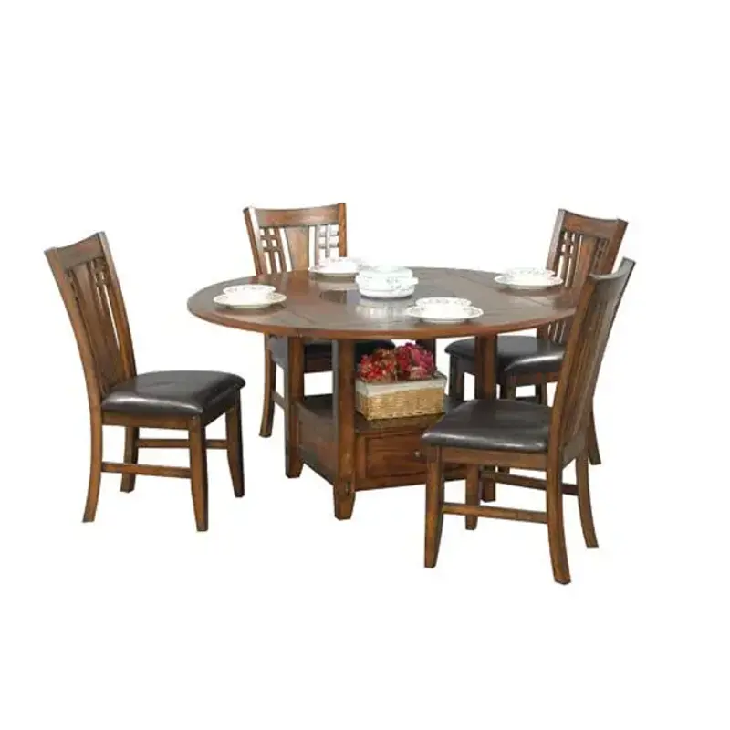 Dzh4260t Winners Only Furniture Zahara - Medium Oak Dining Room Furniture Dining Table