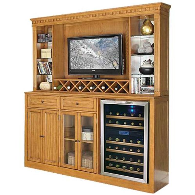 115003bb E. C. I. Furniture Burnished Oak Back Bar/hutch