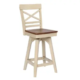 S0737-20-bs1 E. C. I. Furniture Choices - Antique White Dining Room Furniture Stool