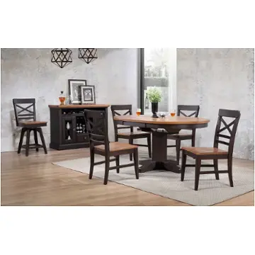 0733-50-rt E. C. I. Furniture Choices - Black Oak Dining Room Furniture Dining Table